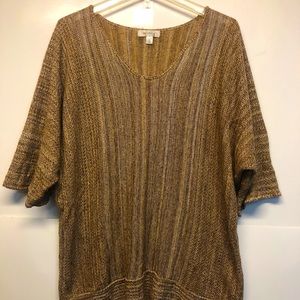 Dress Barn Women's Top Beige Size 3x Short Sleeves